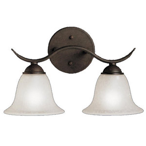 KK6322TZ Dover 2 Bulb Bathroom Lighting - Tannery Bronze KK6322TZ Dover 2 Bulb Bathroom Lighting - Tannery Bronze