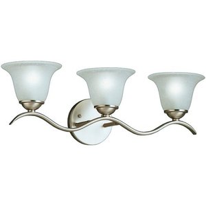 KK6323NI Dover 3 Bulb Bathroom Lighting - Brushed Nickel KK6323NI Dover 3 Bulb Bathroom Lighting - Brushed Nickel