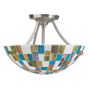 KK65215 Confetti Semi Flush Mount Ceiling Light - Brushed Nickel KK65215 Confetti Semi Flush Mount Ceiling Light - Brushed Nickel