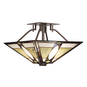 KK65323 Denman Semi Flush Mount Ceiling Light - Olde Bronze KK65323 Denman Semi Flush Mount Ceiling Light - Olde Bronze