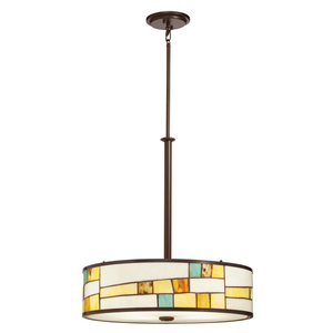 KK65344 Mihaela Drum Pendant Pendant Light - Shadow Bronze KK65344 Mihaela Drum Pendant Pendant Light - Shadow Bronze