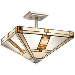 KK69164 Bryce Semi Flush Mount Ceiling Light - Brushed Nickel KK69164 Bryce Semi Flush Mount Ceiling Light - Brushed Nickel