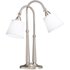 KK70228NIW Blaine Desk Lamp - Brushed Nickel / White Linen KK70228NIW Blaine Desk Lamp - Brushed Nickel / White Linen