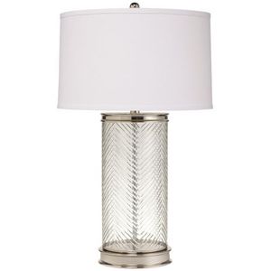 KK70869 Herringbone Table Lamp - Polished Nickel KK70869 Herringbone Table Lamp - Polished Nickel
