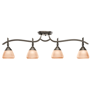KK7703OZ Olympia Complete Track Kit Track Lighting - Olde Bronze / Sunset Marble KK7703OZ Olympia Complete Track Kit Track Lighting - Olde Bronze / Sunset Marble