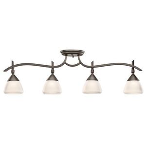 KK7703OZW Olympia Complete Track Kit Track Lighting - Olde Bronze / Satin Etched KK7703OZW Olympia Complete Track Kit Track Lighting - Olde Bronze / Satin Etched