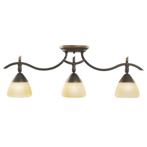 KK7779OZ Olympia Complete Track Kit Track Lighting - Olde Bronze / Sunset Marble KK7779OZ Olympia Complete Track Kit Track Lighting - Olde Bronze / Sunset Marble