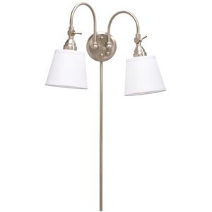 KK78012NIW Blaine Multi Bulb Wall Sconce - Brushed Nickel / White Linen KK78012NIW Blaine Multi Bulb Wall Sconce - Brushed Nickel / White Linen