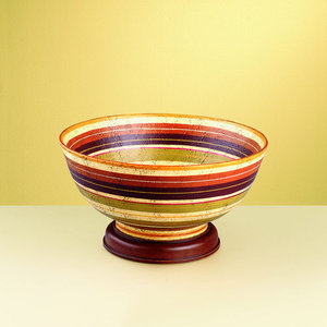 KK78081 Urban Traditions Porcelain Bowl Accent - Hand Painted Porcelain KK78081 Urban Traditions Porcelain Bowl Accent - Hand Painted Porcelain
