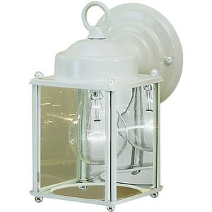 KK9611WH New Street Entrance Outdoor Wall Light - White / Clear KK9611WH New Street Entrance Outdoor Wall Light - White / Clear