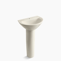 Pedestal Bathroom Sink 19-3/4 x 14 x 32-7/8 Pedestal Bathroom Sink 19-3/4 x 14 x 32-7/8