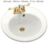Self-Rimming Bathroom Sink 19 x 8-3/8 Self-Rimming Bathroom Sink 19 x 8-3/8