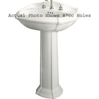 Pedestal Bathroom Sink 36-1/2'' x 27'' x 19-3/8'' Pedestal Bathroom Sink 36-1/2'' x 27'' x 19-3/8''