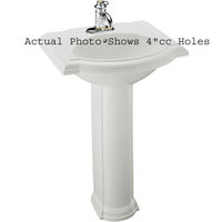 Pedestal Bathroom Sink 24-1/8 x 19-3/4 x 33-1/2 Pedestal Bathroom Sink 24-1/8 x 19-3/4 x 33-1/2