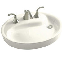 Vessel Style Bathroom Sink 21-5/16 x 18-1/16 x 4-1/8 Vessel Style Bathroom Sink 21-5/16 x 18-1/16 x 4-1/8
