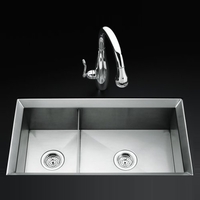 Double Bowl Kitchen Sink 33'' x 18'' Double Bowl Kitchen Sink 33'' x 18''
