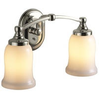 Bathroom Lighting (2 Bulbs) 15-3/16" Width Bathroom Lighting (2 Bulbs) 15-3/16" Width
