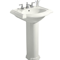 Pedestal Bathroom Sink 24-1/8 x 19-3/4 x 33-1/2 Pedestal Bathroom Sink 24-1/8 x 19-3/4 x 33-1/2