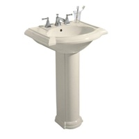 Pedestal Bathroom Sink 24-1/8 x 19-3/4 x 33-1/2 Pedestal Bathroom Sink 24-1/8 x 19-3/4 x 33-1/2