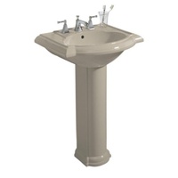 Pedestal Bathroom Sink 24-1/8 x 19-3/4 x 33-1/2 Pedestal Bathroom Sink 24-1/8 x 19-3/4 x 33-1/2