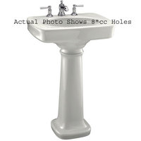 Pedestal Bathroom Sink 24 x 21 x 35-1/4 Pedestal Bathroom Sink 24 x 21 x 35-1/4