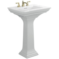 Pedestal Bathroom Sink 24-1/2 x 20-1/2 x 34-3/4 Pedestal Bathroom Sink 24-1/2 x 20-1/2 x 34-3/4