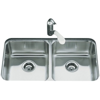Double Bowl Kitchen Sink 31-1/2'' x 18'' x 7-5/8'' Double Bowl Kitchen Sink 31-1/2'' x 18'' x 7-5/8''