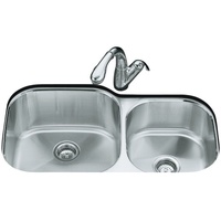 Double Bowl Kitchen Sink 35-1/8'' x 20-1/8'' x 9-5/8'' Double Bowl Kitchen Sink 35-1/8'' x 20-1/8'' x 9-5/8''
