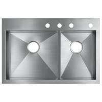 Double Bowl Kitchen Sink 33'' x 22'' x 9-5/16'' Double Bowl Kitchen Sink 33'' x 22'' x 9-5/16''