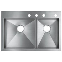 Double Bowl Kitchen Sink 33'' x 22'' x 9-5/16'' Double Bowl Kitchen Sink 33'' x 22'' x 9-5/16''