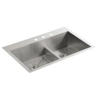 Double Bowl Kitchen Sink 33'' x 22'' x 9-5/16'' Double Bowl Kitchen Sink 33'' x 22'' x 9-5/16''