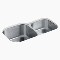 Double Bowl Kitchen Sink 35-1/8'' x 20-1/8'' x 9-3/4'' Double Bowl Kitchen Sink 35-1/8'' x 20-1/8'' x 9-3/4''