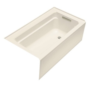K1123-RA-47 Archer 60'' x 32'' Soaking Tub - Almond K1123-RA-47 Archer 60'' x 32'' Soaking Tub - Almond