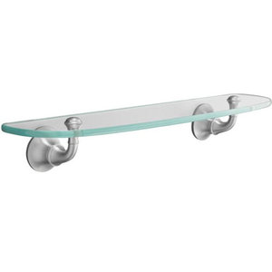 K11283-G Forte Traditional Vanity Shelf Bathroom Accessory - Brushed Chrome K11283-G Forte Traditional Vanity Shelf Bathroom Accessory - Brushed Chrome