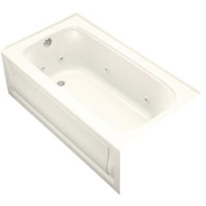 K1151-HL-96 Bancroft 60'' x 32'' Whirlpool Bath - Biscuit K1151-HL-96 Bancroft 60'' x 32'' Whirlpool Bath - Biscuit