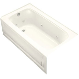 K1151-LA-96 Bancroft 60'' x 32'' Whirlpool Bath - Biscuit K1151-LA-96 Bancroft 60'' x 32'' Whirlpool Bath - Biscuit