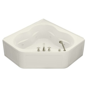 K1160-HL-96 Tercet 60" Corner Whirlpool Bath - Biscuit K1160-HL-96 Tercet 60" Corner Whirlpool Bath - Biscuit