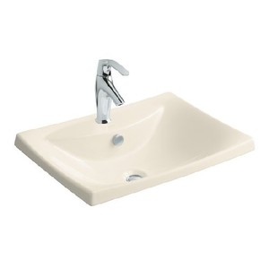 K19029196 Escale Self Rimming Bathroom Sink - Almond K19029196 Escale Self Rimming Bathroom Sink - Almond
