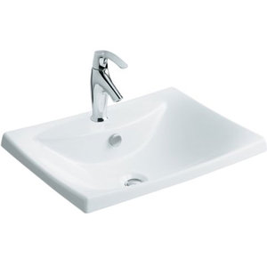 K19029-1-0 Escale Self Rimming Bathroom Sink - White K19029-1-0 Escale Self Rimming Bathroom Sink - White