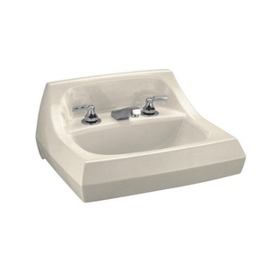 K2007-L-47 Kingston Wall Hung Bathroom Sink - Almond K2007-L-47 Kingston Wall Hung Bathroom Sink - Almond