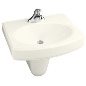 K2035-8-96 Pinoir Wall Hung Bathroom Sink - Biscuit K2035-8-96 Pinoir Wall Hung Bathroom Sink - Biscuit
