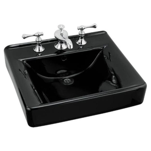 K2054-7 Soho Wall Hung Bathroom Sink - Black K2054-7 Soho Wall Hung Bathroom Sink - Black
