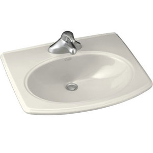 K20851-96 Pinoir Self Rimming Bathroom Sink - Biscuit K20851-96 Pinoir Self Rimming Bathroom Sink - Biscuit