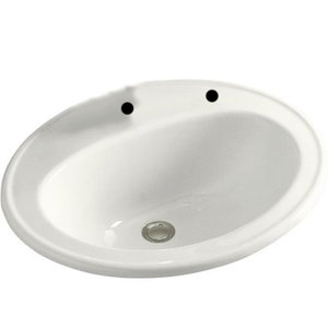 K2196-1R-0 Pennington Self Rimming Bathroom Sink - White K2196-1R-0 Pennington Self Rimming Bathroom Sink - White