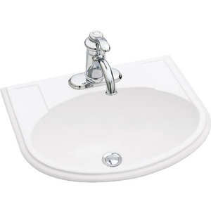 K2279-4-0 Devonshire Self Rimming Bathroom Sink - White K2279-4-0 Devonshire Self Rimming Bathroom Sink - White