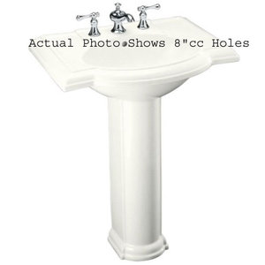 K2294-4-0 Devonshire Pedestal Bathroom Sink - White K2294-4-0 Devonshire Pedestal Bathroom Sink - White