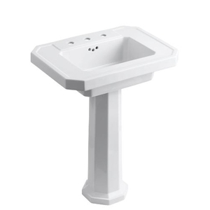 K23228-0 Kathryn Pedestal Bathroom Sink - White K23228-0 Kathryn Pedestal Bathroom Sink - White