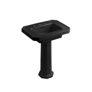 K2322-8-7 Kathryn Pedestal Bathroom Sink - Black K2322-8-7 Kathryn Pedestal Bathroom Sink - Black