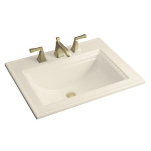 K23371-47 Memoirs Stately Self Rimming Bathroom Sink - Almond K23371-47 Memoirs Stately Self Rimming Bathroom Sink - Almond