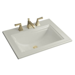 K2337-4-95 Memoirs Stately Self Rimming Bathroom Sink - Ice Grey K2337-4-95 Memoirs Stately Self Rimming Bathroom Sink - Ice Grey